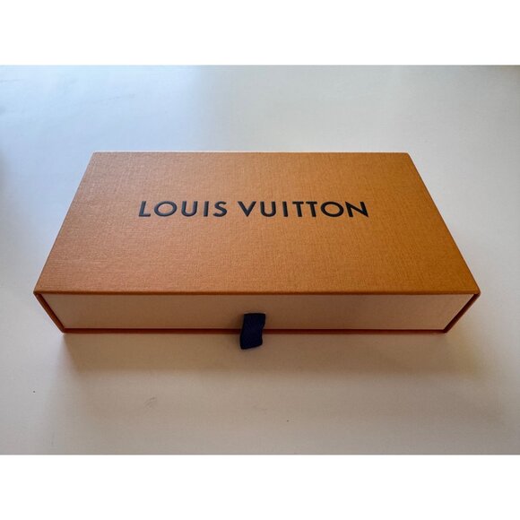 NEW! Louis Vuitton Azure Blue 100% Silk Damier Pop Up Print Bandeau Scarf M77697 - Picture 9 of 9